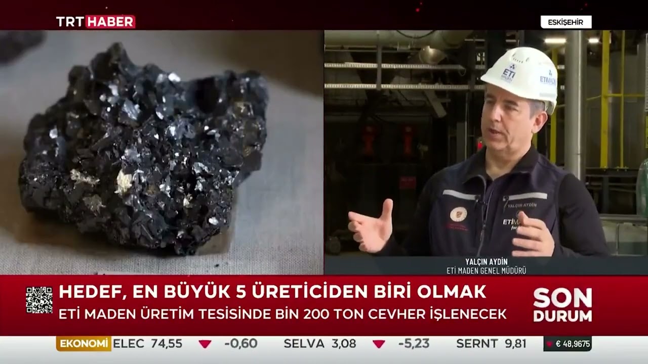 Eti Maden İşletmeleri Genel Müdürü Sayın Yalçın Aydin, TRT Haber'e Konuk Oldu