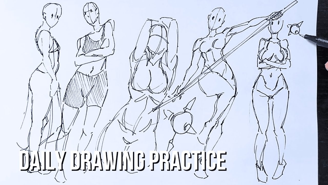Sketching the Female Form: Easy Practice Session ✒️