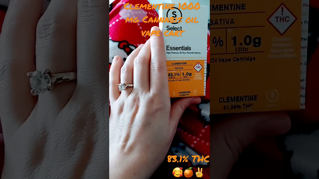 Select Essentials 1000 mg Clementine Cannabis Oil Vape Cart
