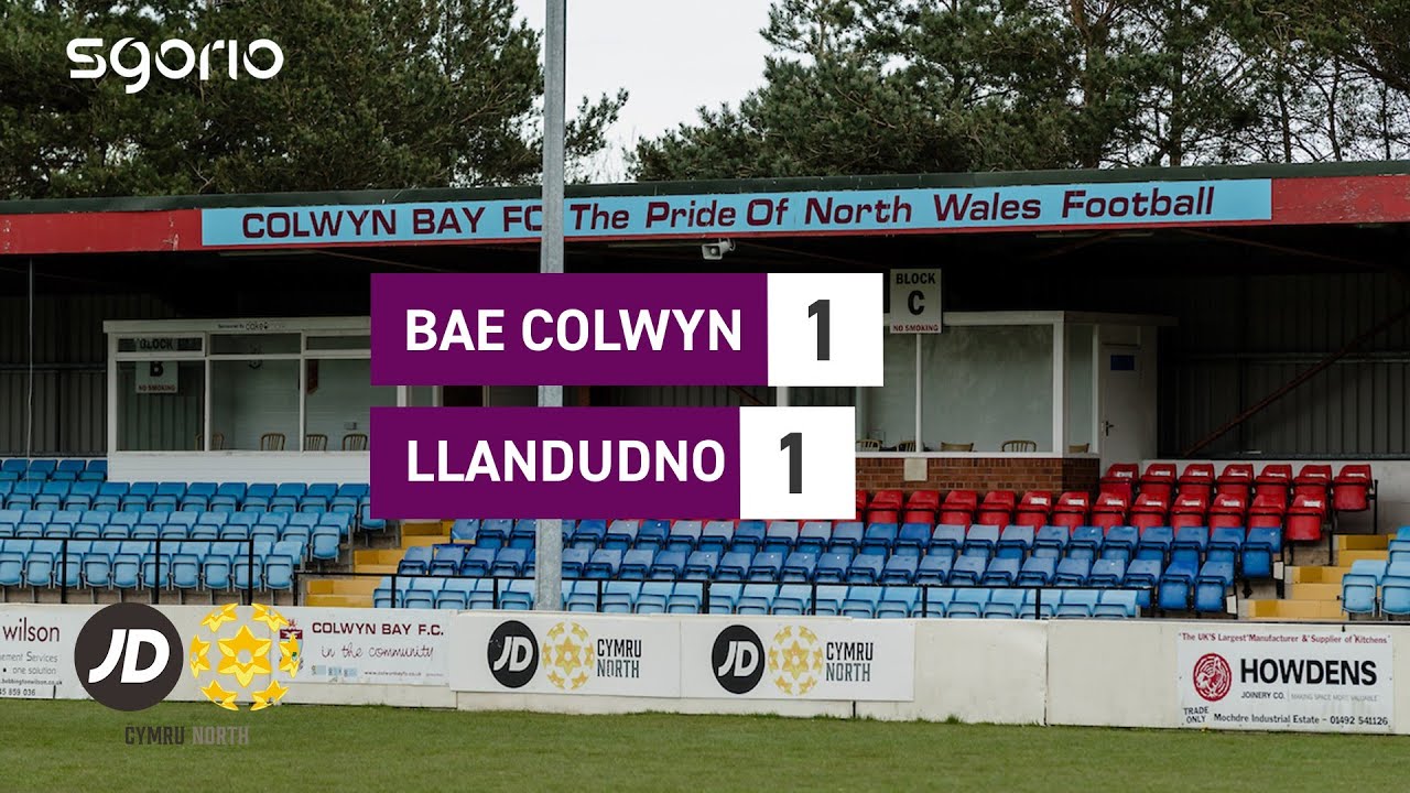 Uchafbwyntiau ac ymateb | Bae Colwyn 1-1 Llandudno