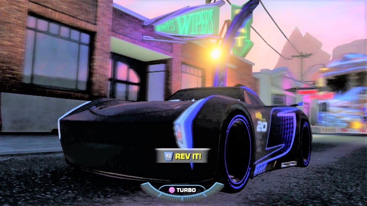 Cars 3 Jackson Storm Racing in Radiator Springs Interstate Pass