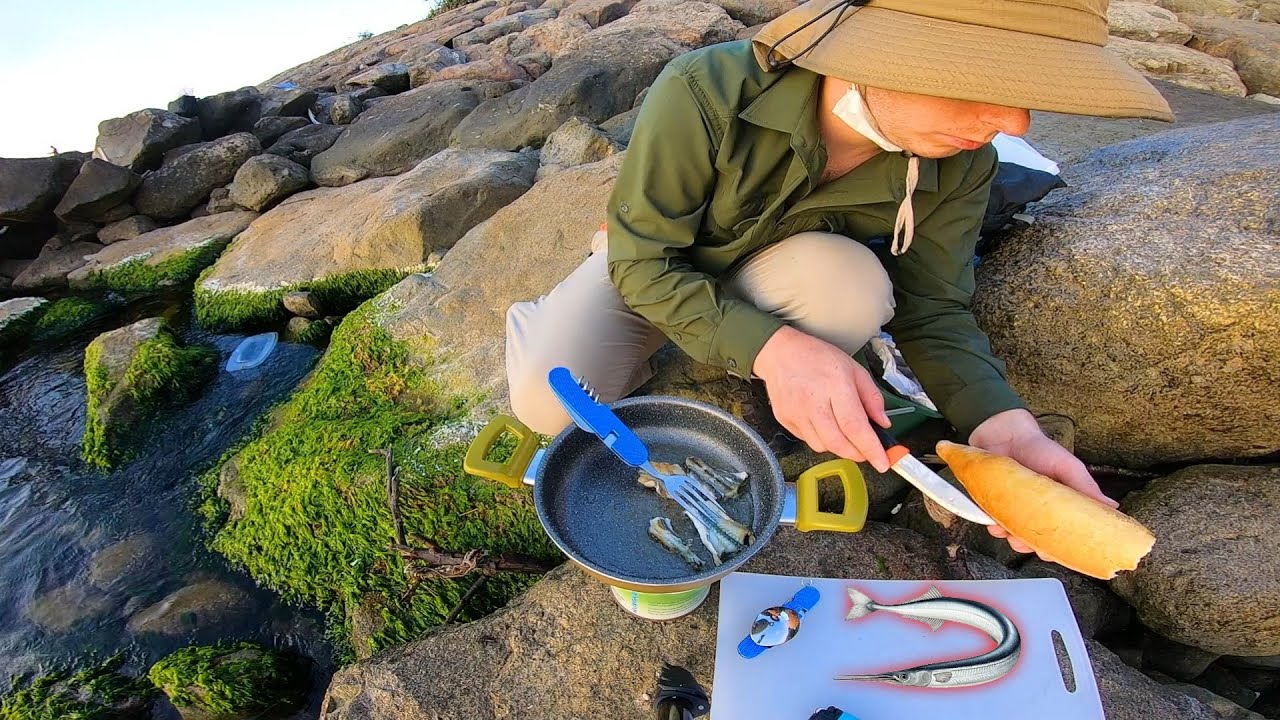 Yakaladığım Zargana Balığını Pişirip Yedim #yakalapişirye