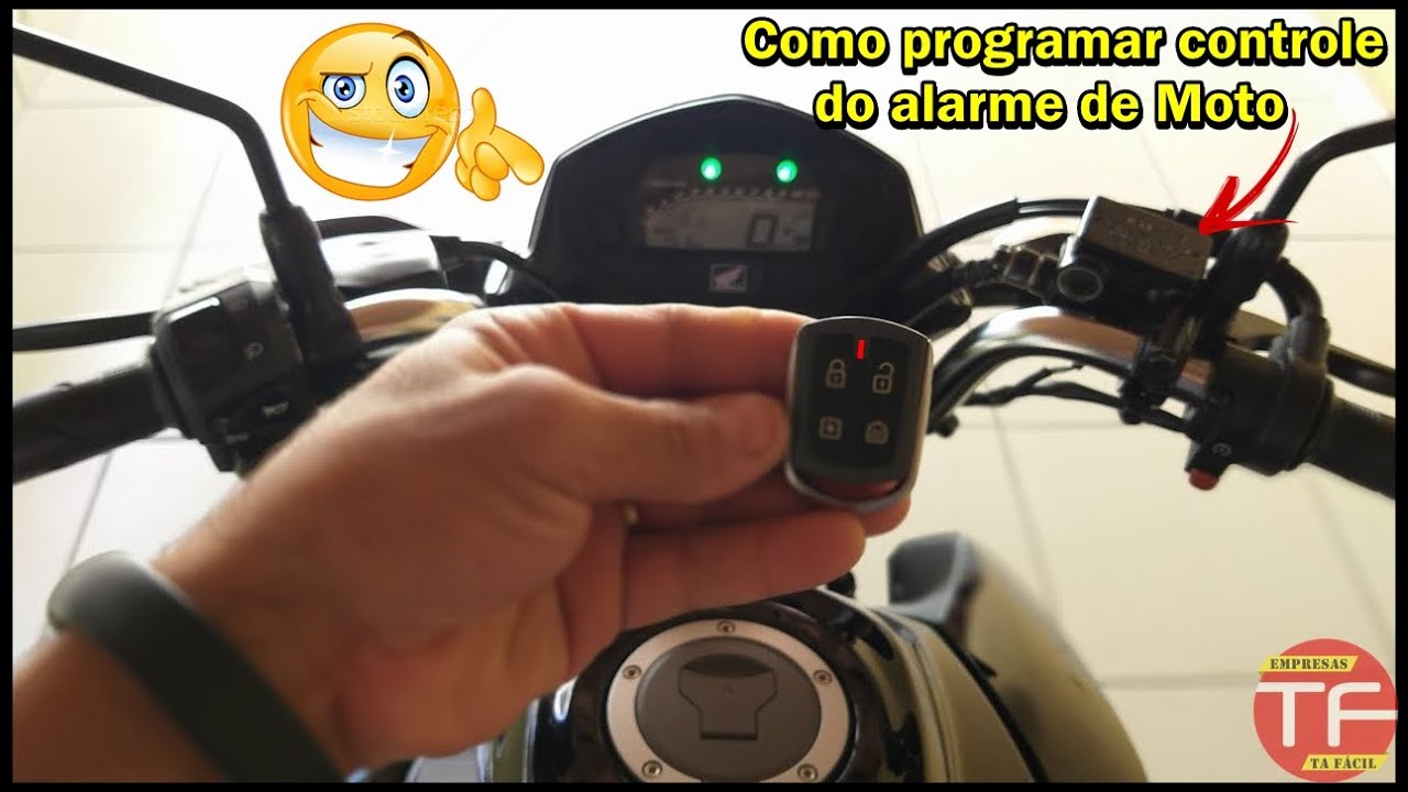 Como programar o controle do alarme de moto