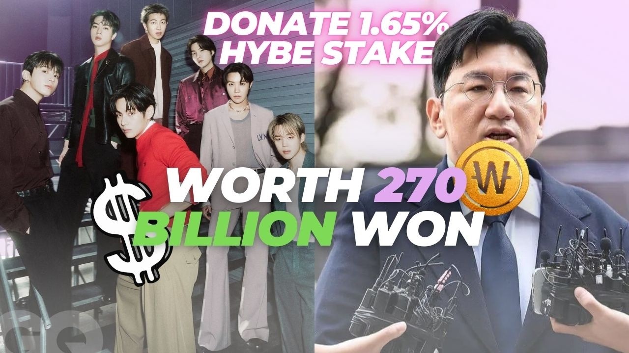 Bang Si-hyuk Donates 270B Won HYBE Shares Ahead of BTS’ ARIRANG Comeback