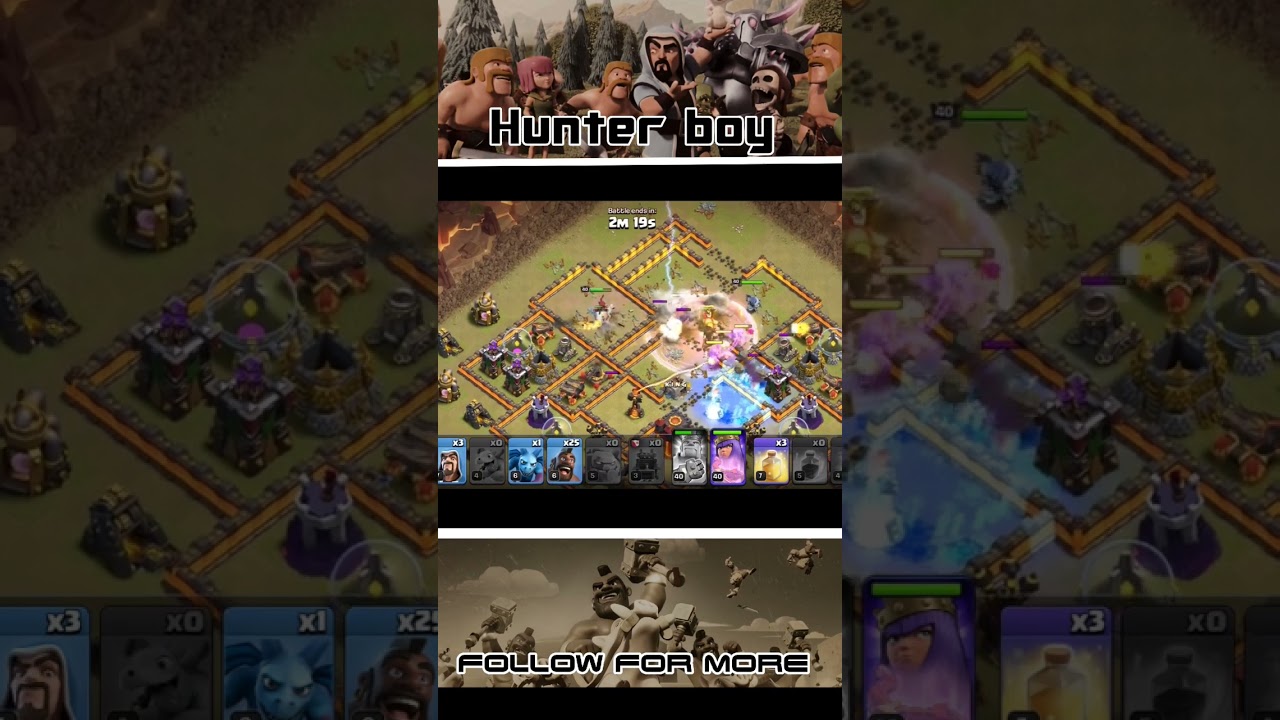 wait for Hog Riders!! TH10 best attack strategy 🔥 #shorts