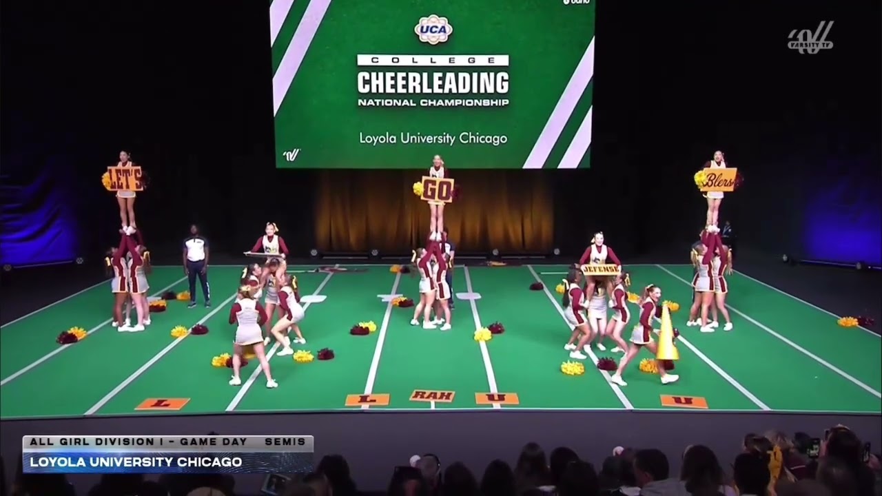 Loyola University Chicago Cheerleaders UCA Nationals 2026 Game Day