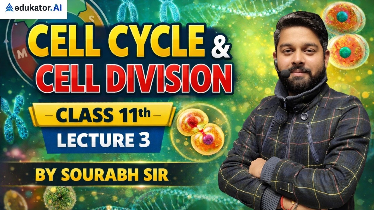 LECTURE 3 || CELL CYCLE || INTRODUCTION TO CELL BIOLOGY || NEET