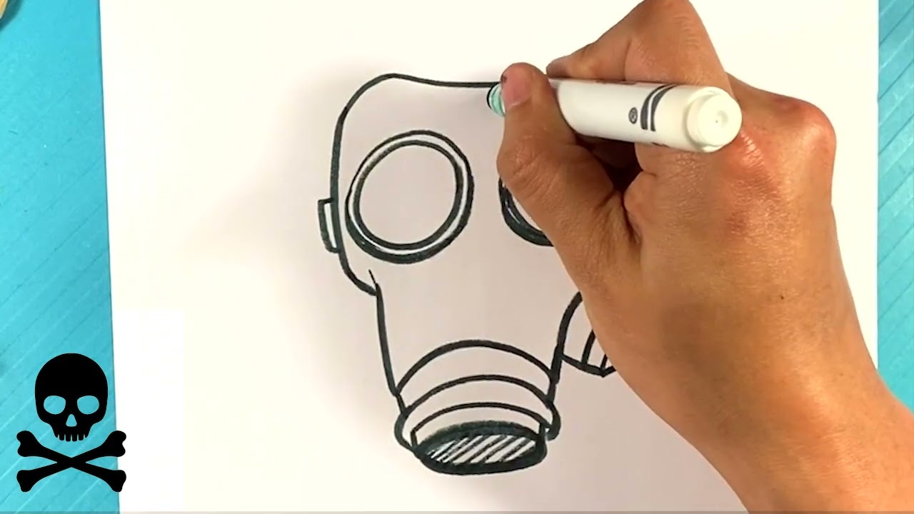 EASY How to Draw a GAS MASK