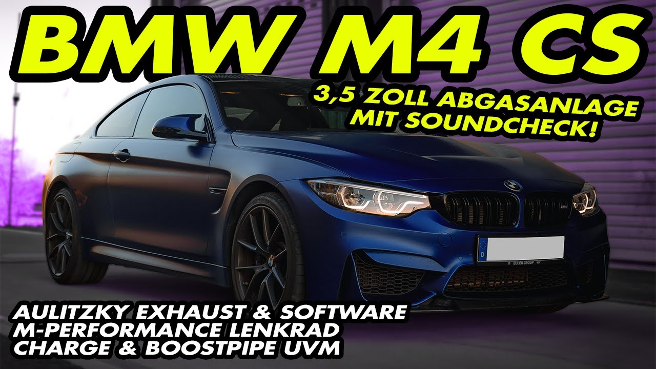 BMW M4 CS - 3,5 Zoll Aulitzky Exhaust mit Soundcheck! M-Performance Lenkrad | Charge & Boostpipe