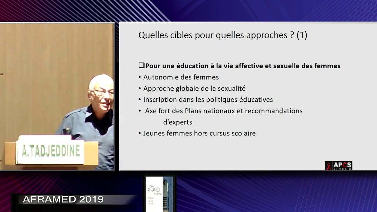 AFRAMED2019 - Session parallèle 7 : Femmes et vulnérabilité sexuelle (Abdelaziz Tadjeddine)