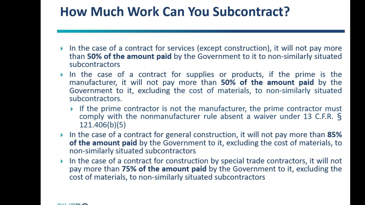Limitations on Subcontracting: Key Updates and Tips for Compliance