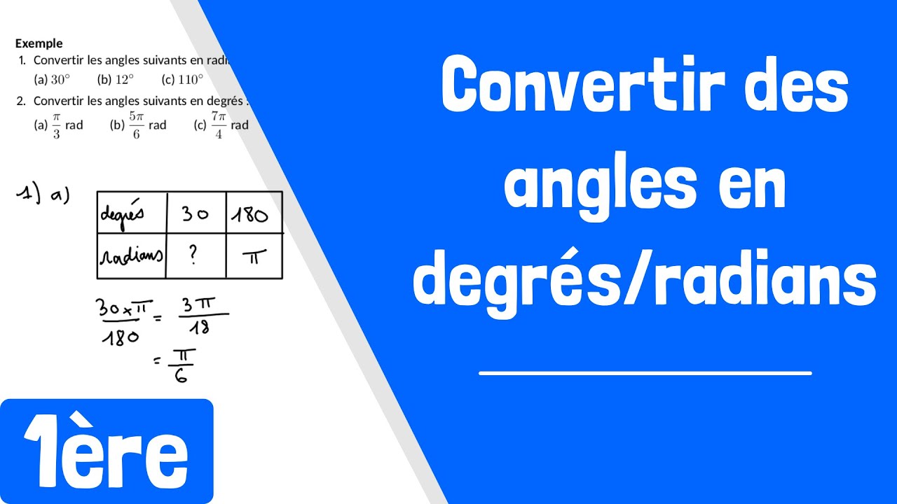 Comment convertir des angles en degrés ou radians ?