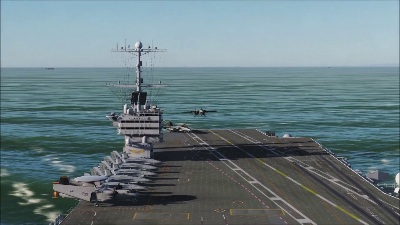 DCS World Some cool camera tricks for recording carrier take offs and combat