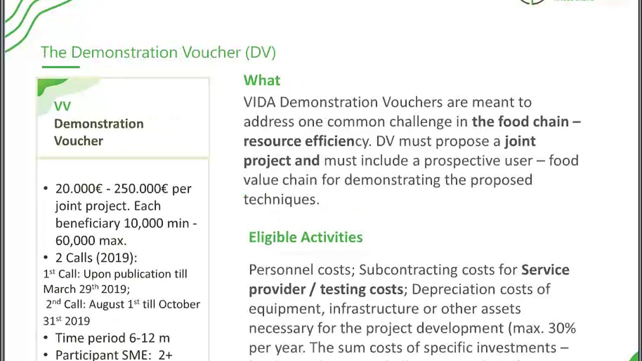 VIDA Webinar: Application support to all vouchers: CLOU5