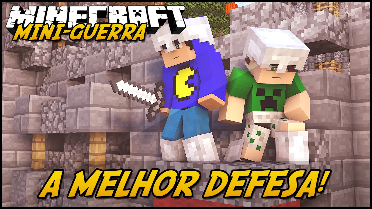 Minecraft: MINI-GUERRA - MELHOR DEFESA!
