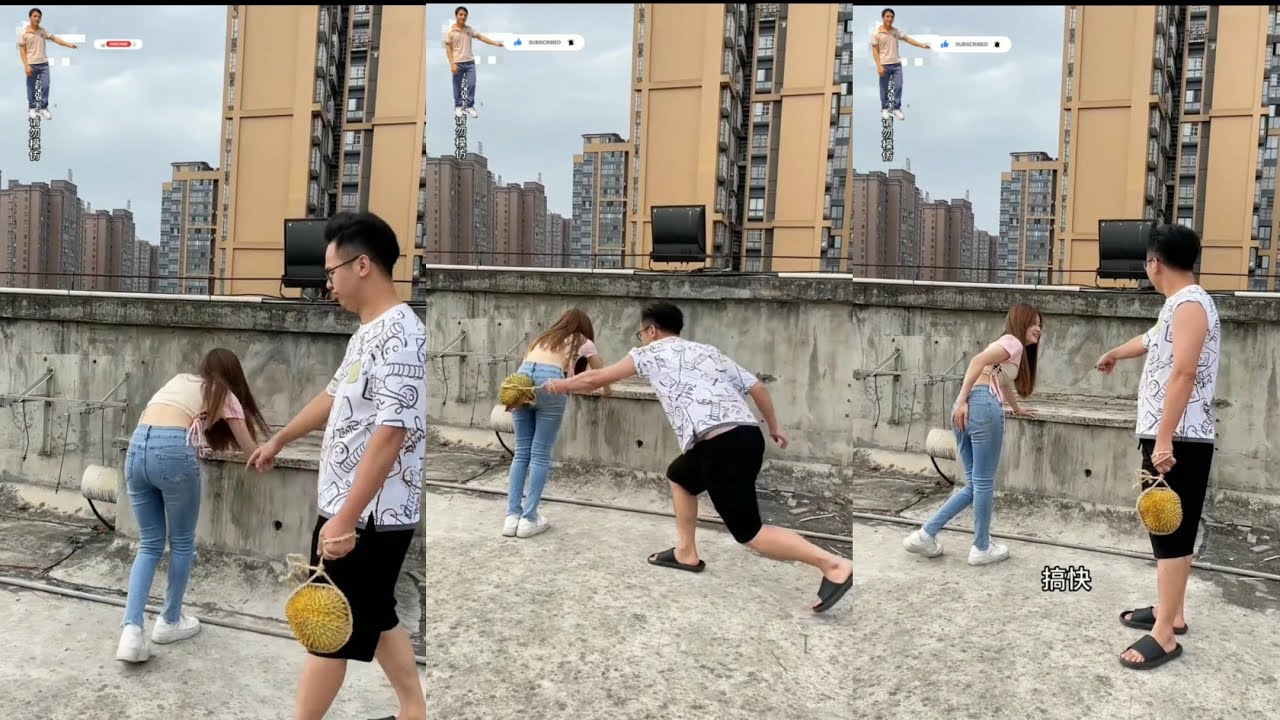 The couple's exciting challenge game hit the buttocks with durian berries and the ending #p9