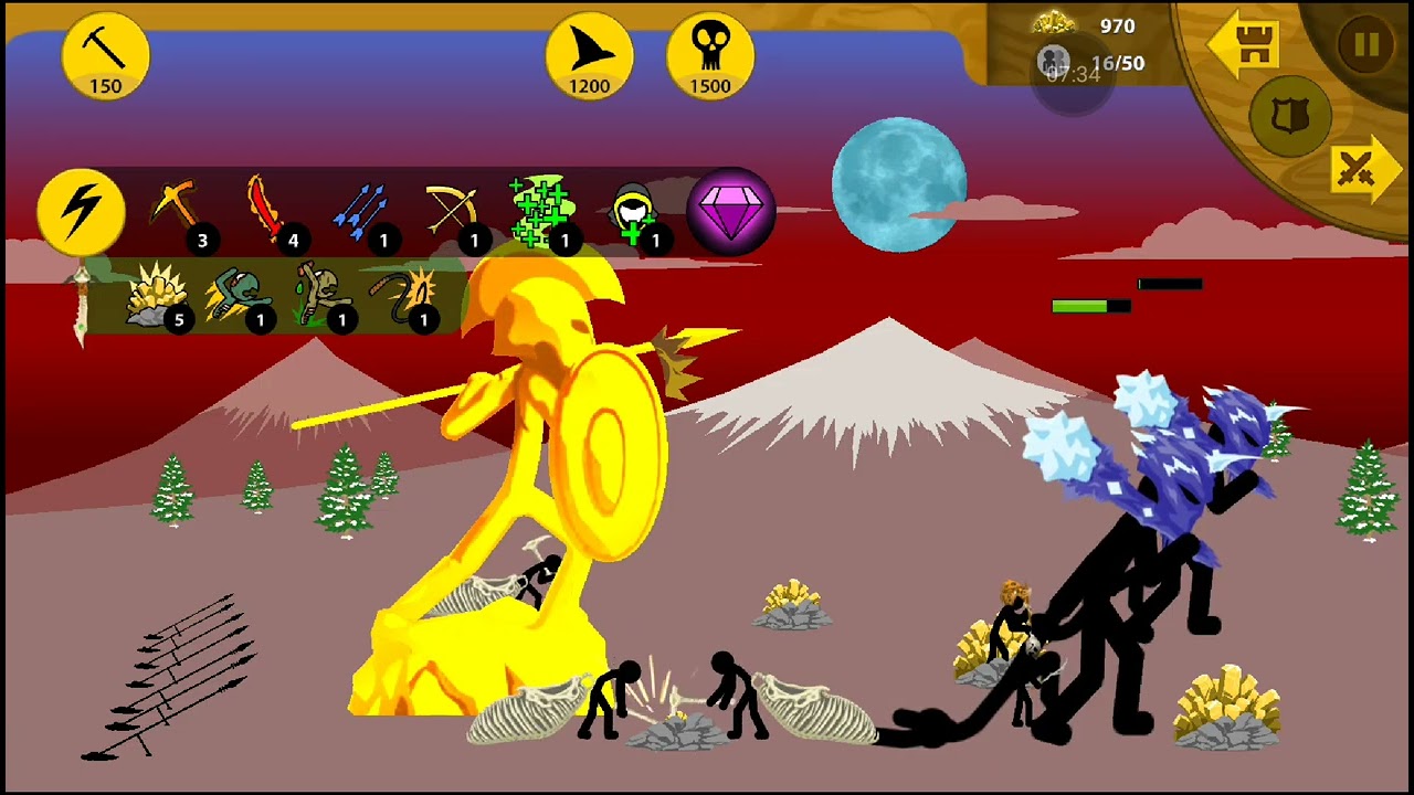 Stick war legacy lần 3 nhưng tôi đấu thua quài nên hơi ức chế với lại nó cũng khó