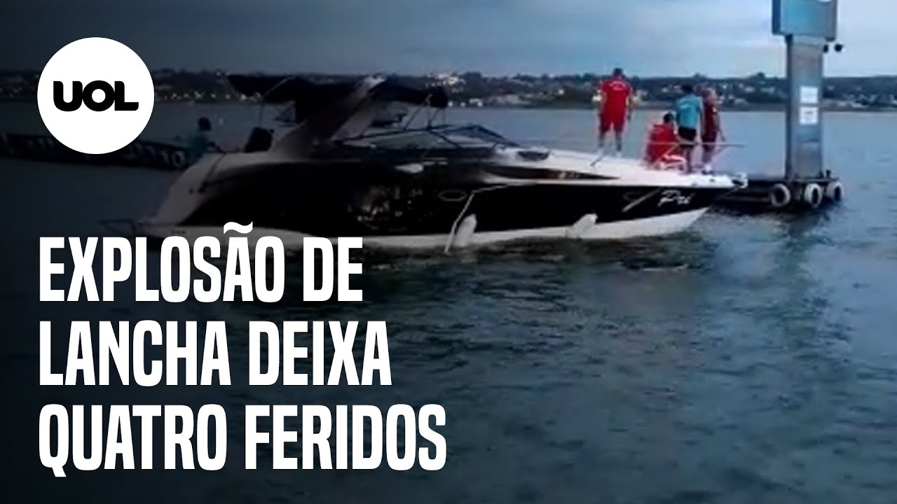 Lago Paranoá: Explosão em lancha deixa quatro feridos
