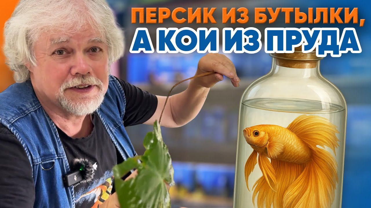 Аквариумные новости с Владимиром Ковалёвым (27.06.2025). Персик из бутылки, а кои из пруда.