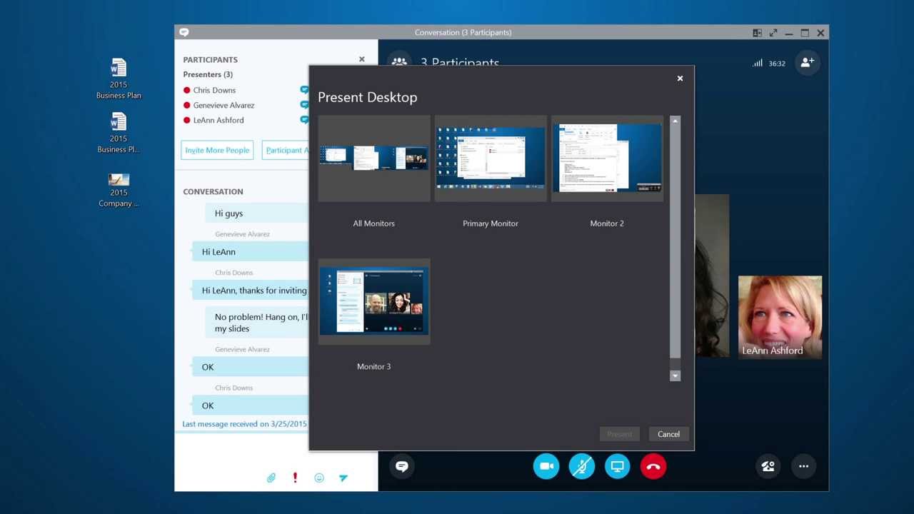 Meet and share using Skype for Business