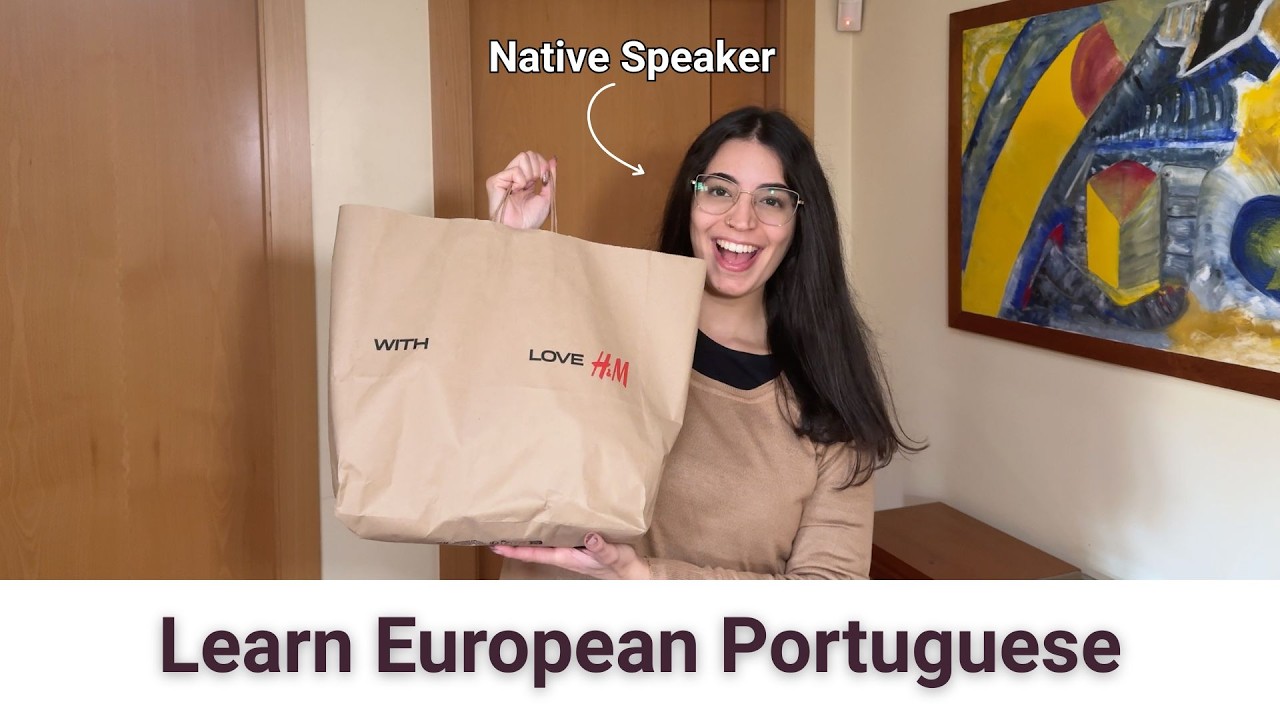 Learn European Portuguese 🇵🇹 Shopping | Comprehensible Input