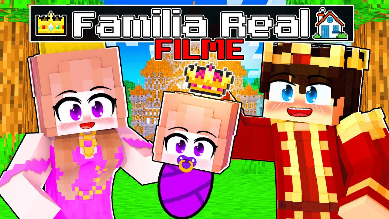 O FILME - LAYSA tem uma FAMÍLIA REAL no MINECRAFT!