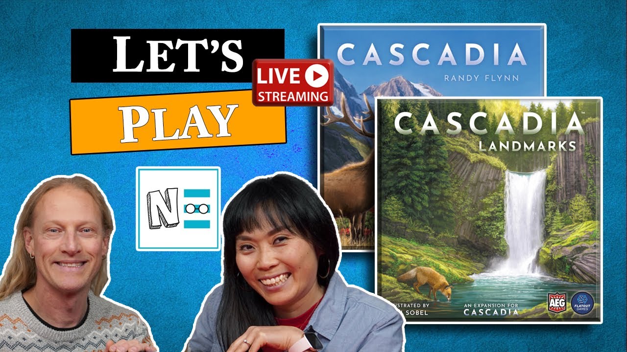Let's Play CASCADIA: LANDMARKS -  Live Board Game Playthrough & Review e138