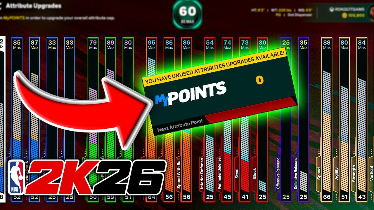 NBA 2K26 - How To Upgrade Attributes In MyCareer (XSX/PS5)