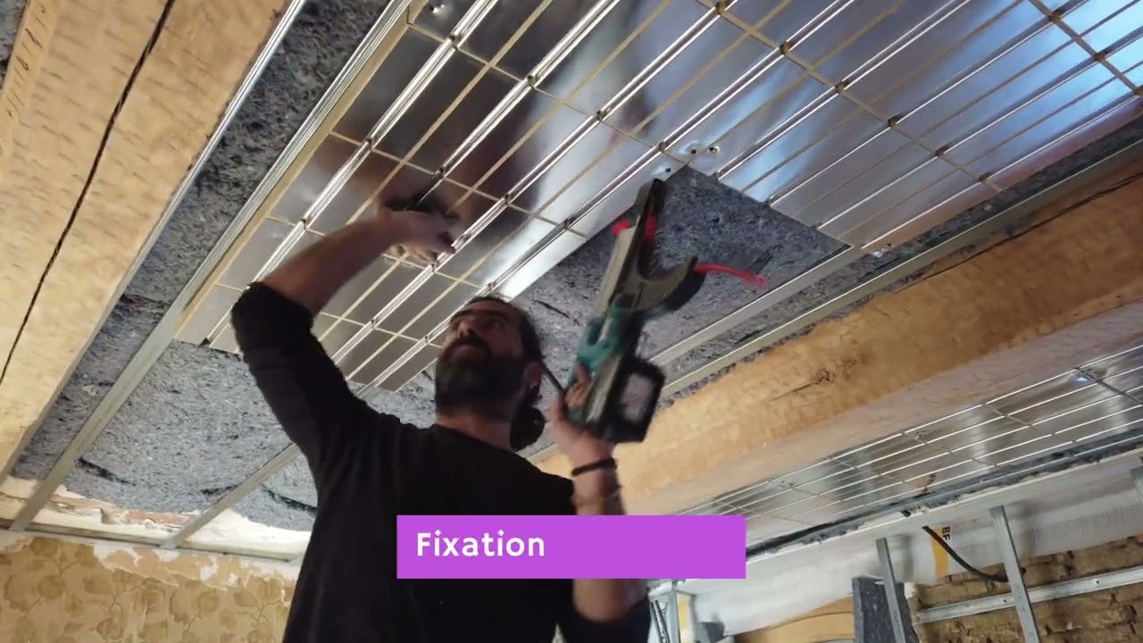 Plafond chauffant rafraîchissant en fibre de bois dans le Tarn !