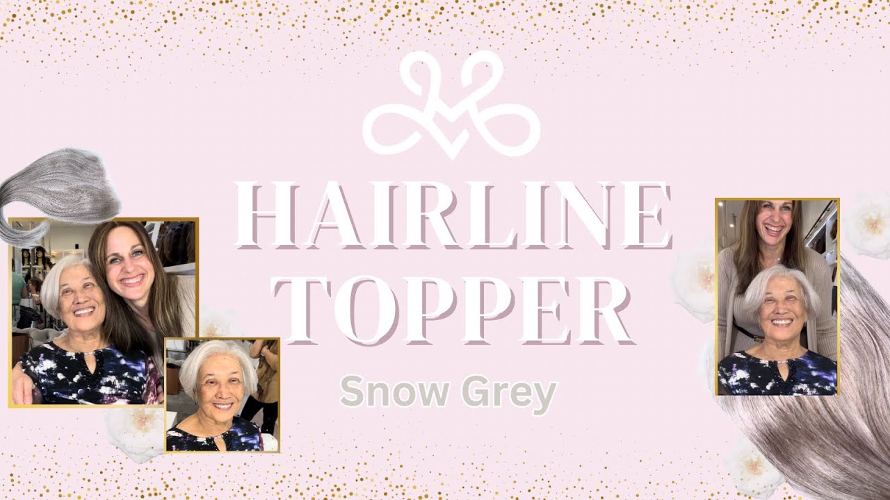 Milano Collection - Hairline Topper (Before and After) Snow Grey