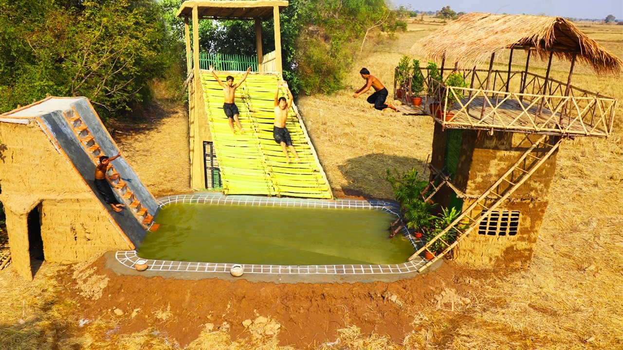 Top 7 | Full Construction Process | Underground Pool, House & Fish Pond Build