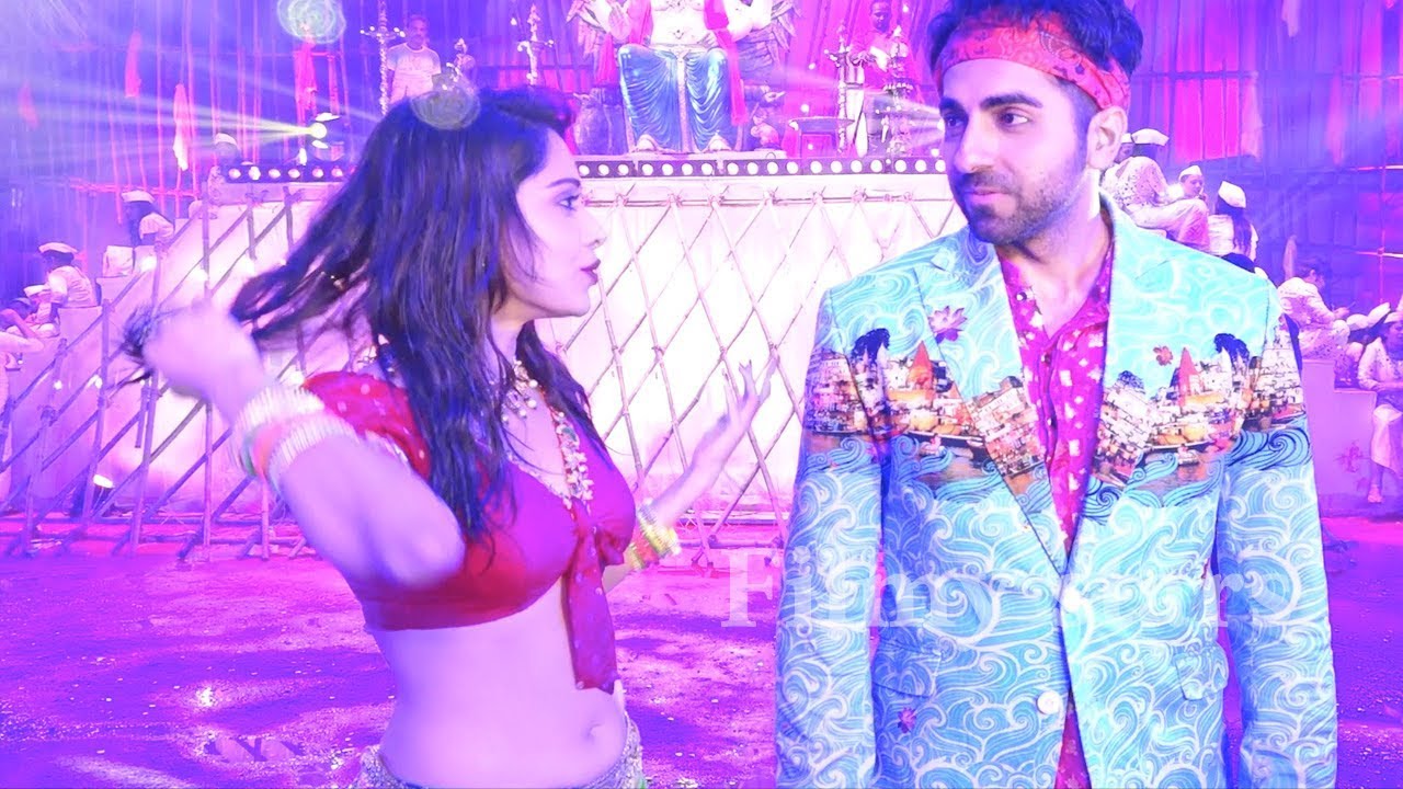 Ayushmann And Nushrat Shoot Song Of Film Dream Girl - Dhagala Lagali
