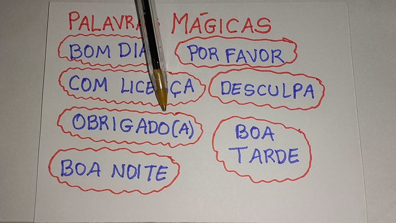 AULA SOBRE PALAVRAS MÁGICAS..