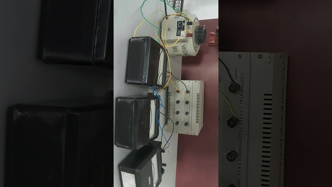 open circuit test and short circuit test on single phase transformer