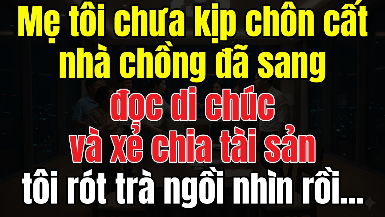 Mẹ Tôi Chưa Kịp Chôn Cất, Nhà Chồng Đã Sang Đọc Di Chúc Và Xẻ Chia Tài Sản. Tôi Rót Trà Ngồi Nhìn