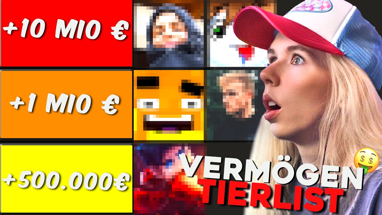 ich RANKE das VERMÖGEN ALLER MINECRAFT YOUTUBER/STREAMER