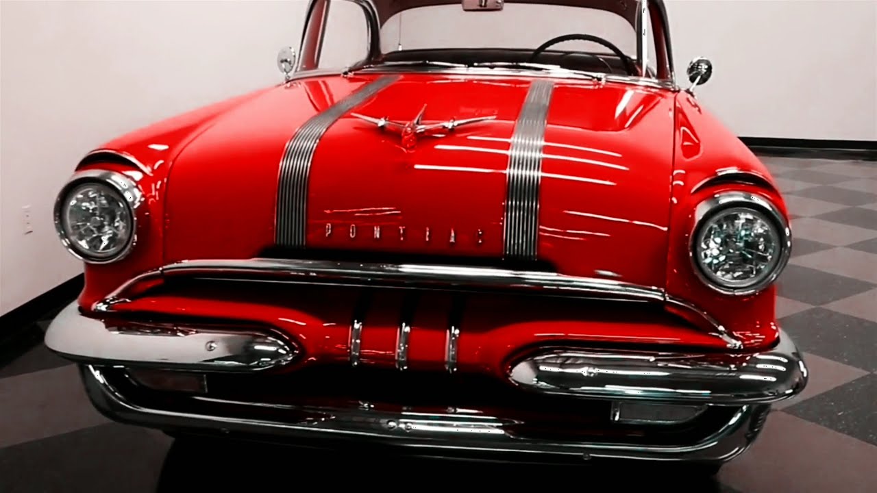 1955 Pontiac Cheftain - Red Colors 4K Video