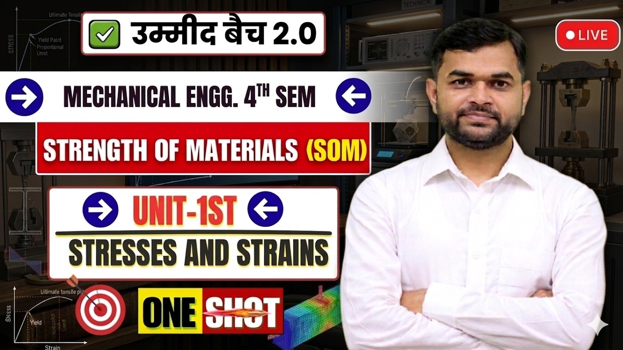 📚 उम्मीद बैच 2.0 | ME 4th SEM | SOM | Unit-1 One Shot @Polytechnic Pathshala