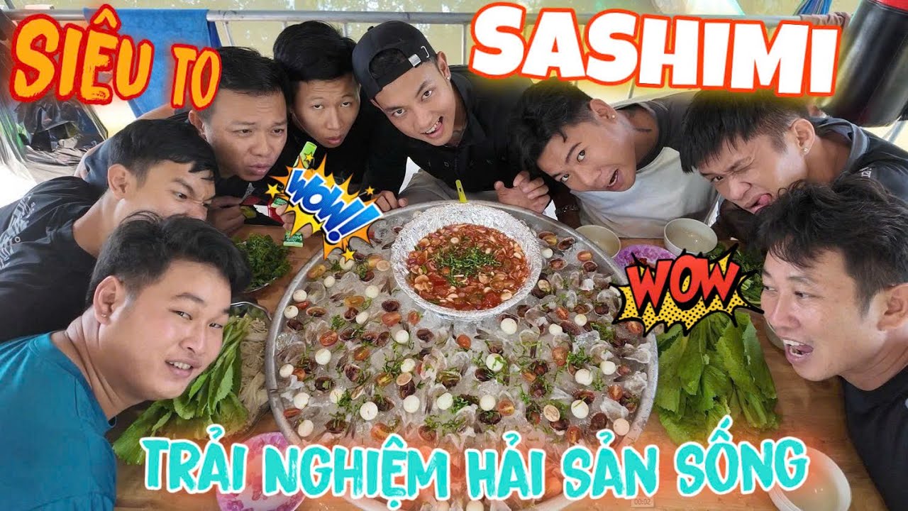 Buổi Ẩm Thực SASHIMI Trải Nghiệm Chấm Với Sốt Núi Lửa Quá Tuyệt Vời!!! |Thanh Nhã TV