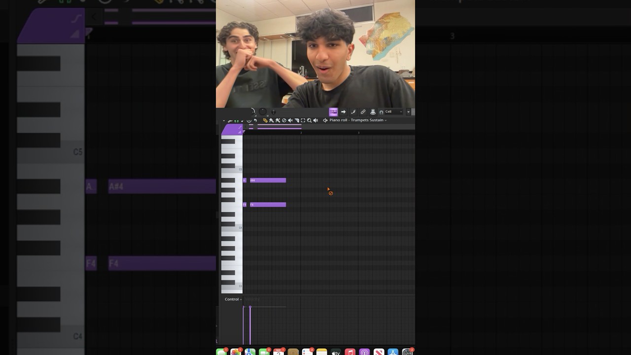 We Made the CRAZIEST Beat in Class 🤯🔥 #flstudio #makingbeats #shorts