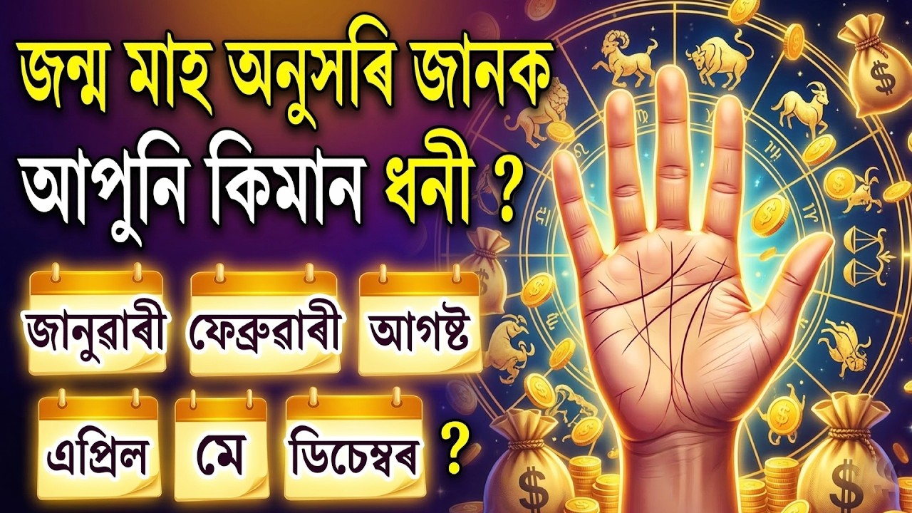 জন্মমাহ অনুসৰি জানক আপুনি কিমান ধনী, ভাগ্যশালী আৰু ভৱিষ্যৎ | ১২টা মাহৰ ভাগ্য চক্ৰ | Vastutips