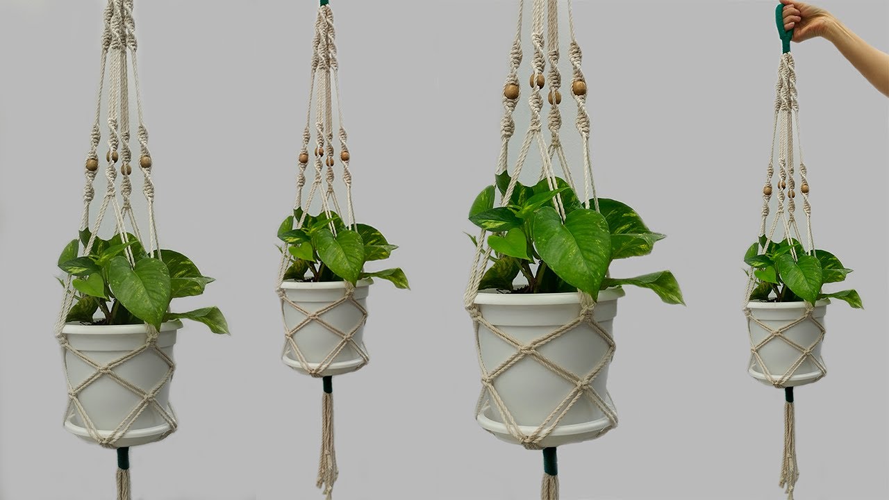 PORTA MACETAS EN MACRAMÉ muy Fácil🌿 | Macrame Plant Hanger Pattern | Super Easy!
