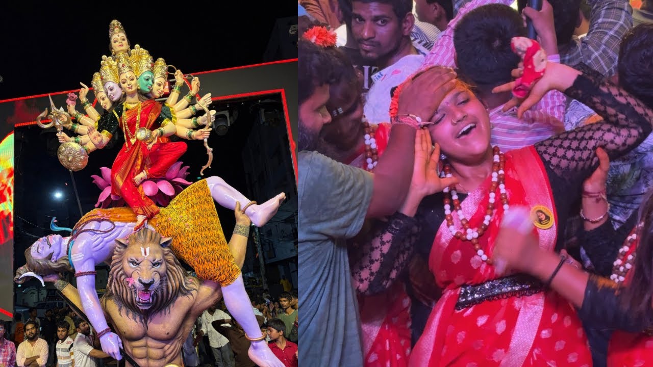 #Durga Mata Real Sigam In Durga Mata Aagaman 2025 || Durga Mata Aagaman 2025 | Hyderabad Durga Mata 