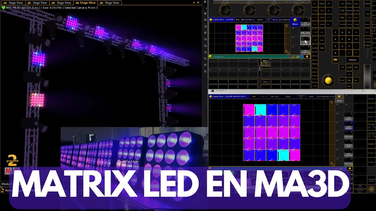 GrandMA2: CREACION DE MODELO  MATRIX LED EN MA3D