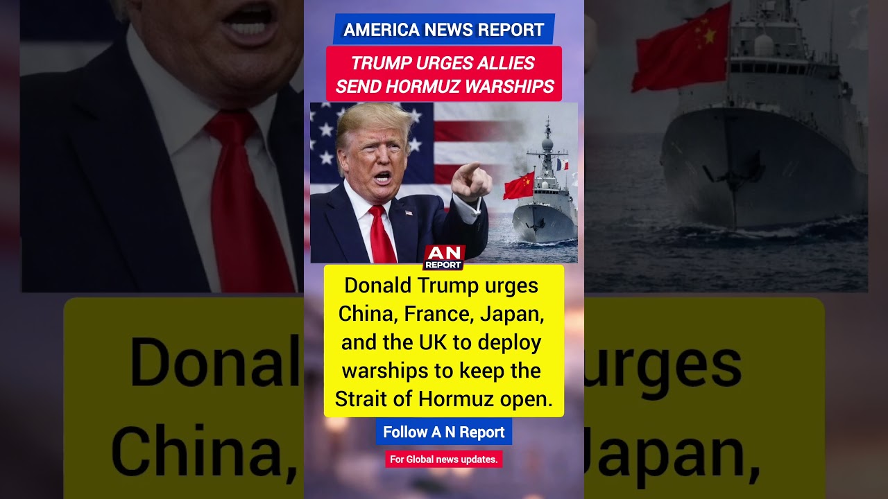 Trump Urges China, UK, France, Japan To Send Warships | Hormuz Crisis | A N REPORT