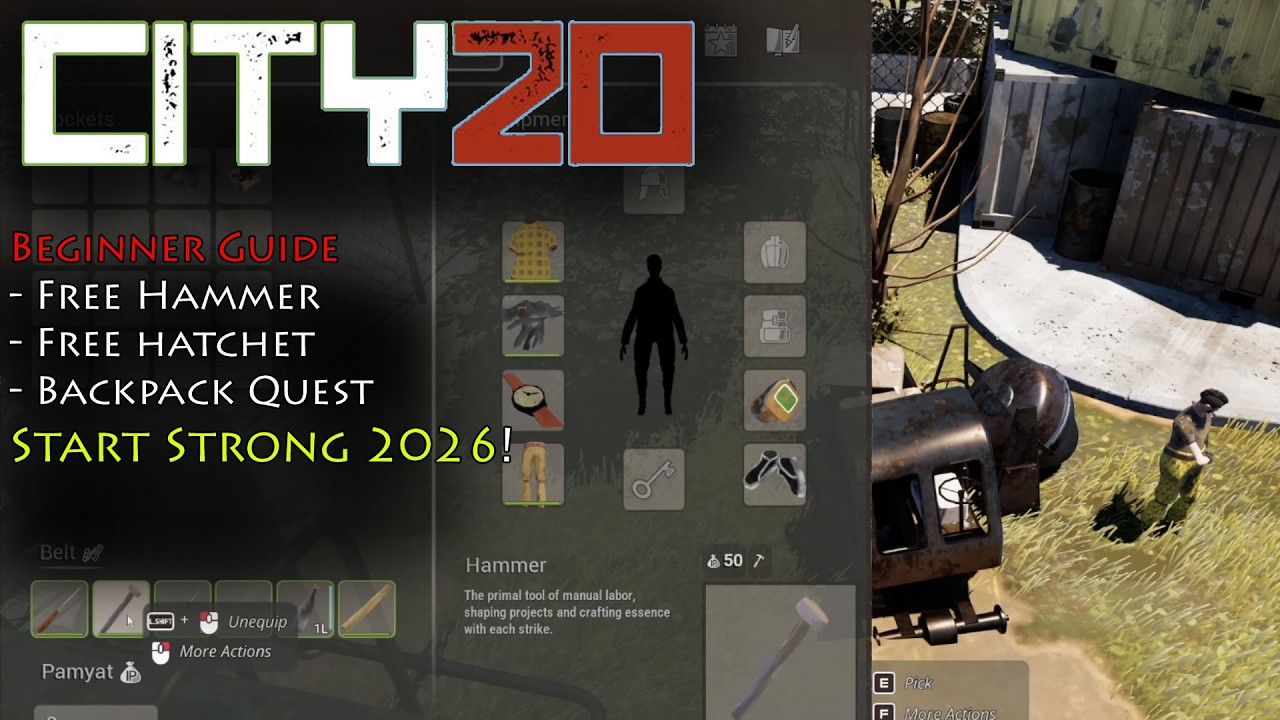 City 20 - Get free tools and Backpack (Beginners 2026) Complete guide