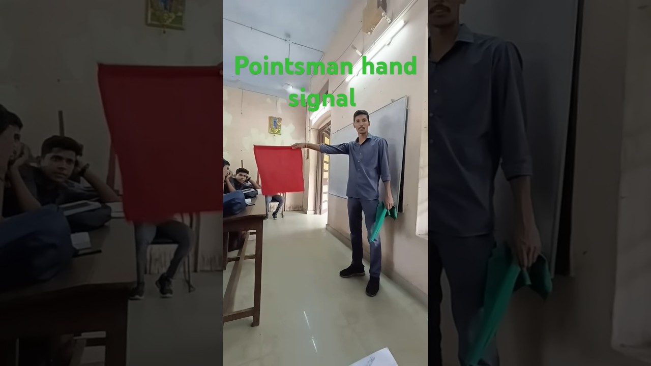 Pointsman hand signal All types #pointsman #groupd #indianrailways