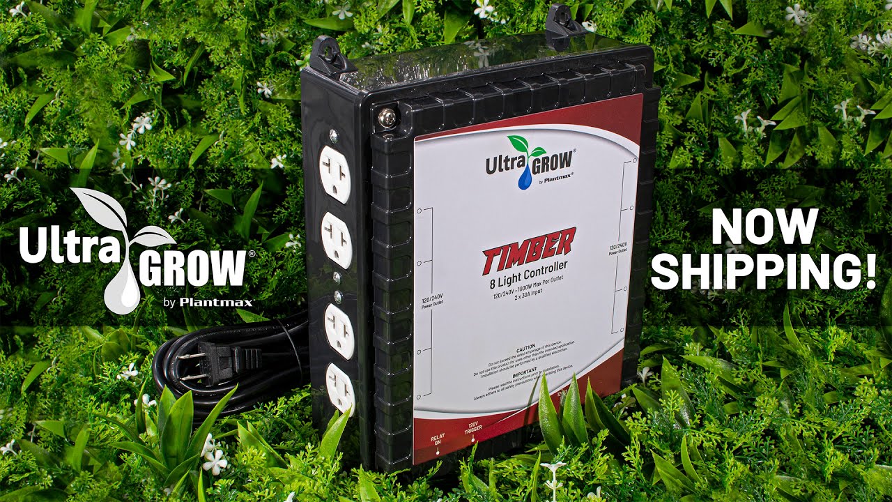 Timber Light Controller for Indoor Growing with 4 or 8 Outlets | UltraGrow by Plantmax