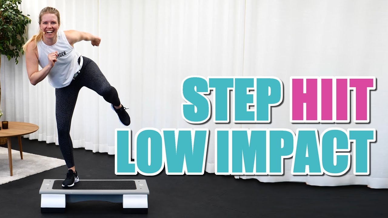 STEP HIIT LOW IMPACT - pulsträning utan hopp med nedvarvning på slutet