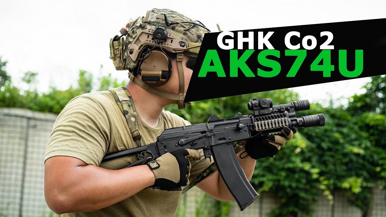 GHK AKS74U Co2, Shooting AK for the first time.